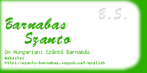 barnabas szanto business card